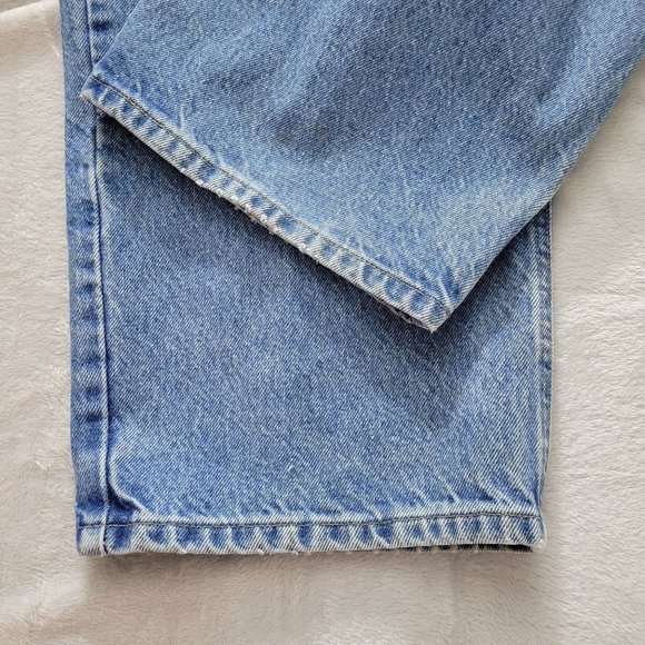 Carhartt 44x32 Relaxed Fit Light Wash 100% Cotton Blue Denim Jeans - Picture 3 of 8